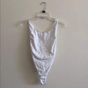 American Apparel white bodysuit.